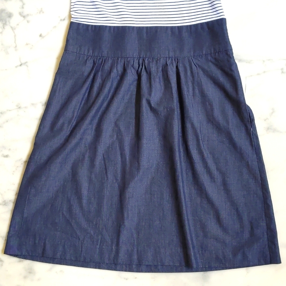 NWT. The Limited Casual Dress with stripes top and lightweight denim bottom. - Picture 4 of 6